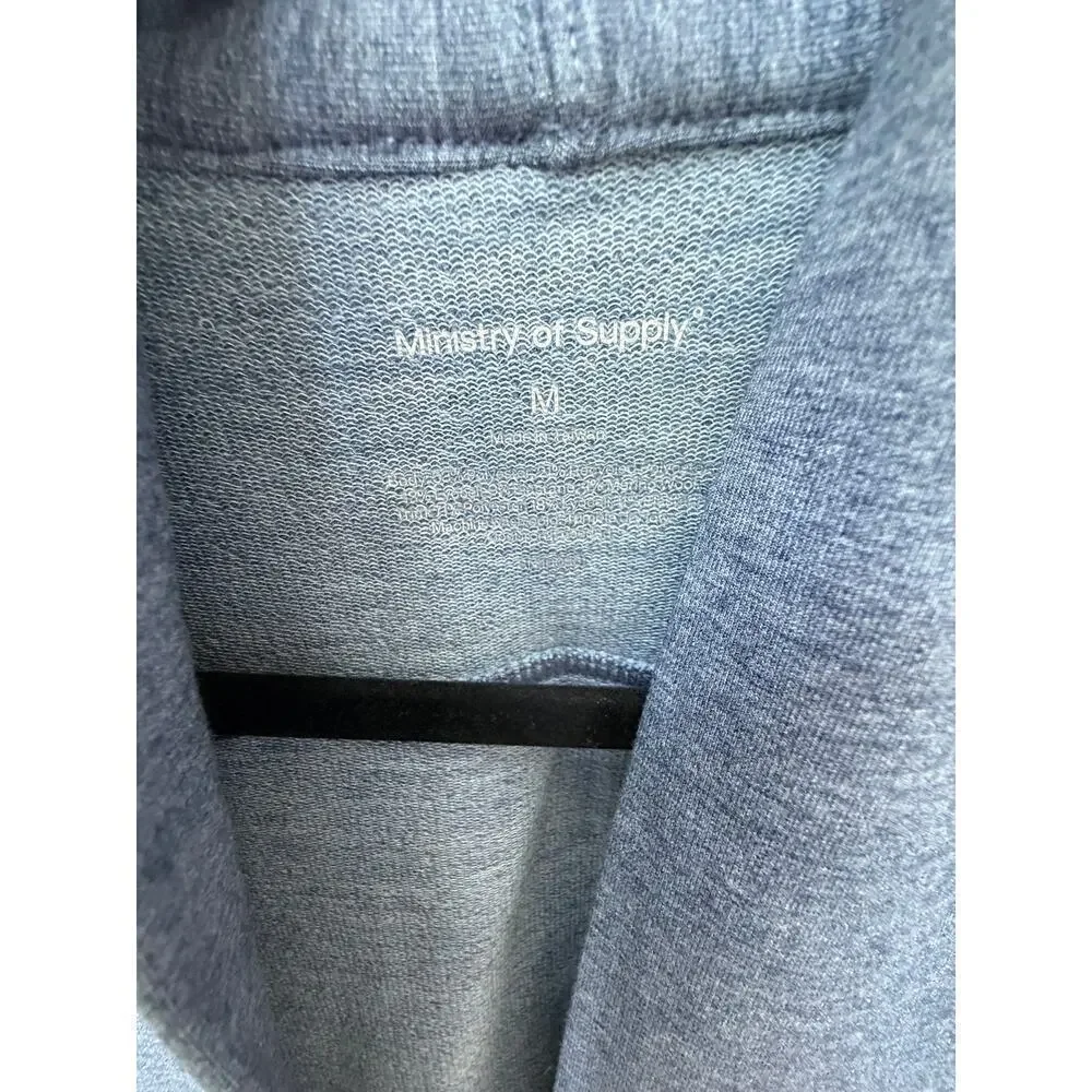 Ministry of Supply Women's Blue Fusion Terry Cardigan Size M